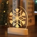 LED Christmas night light with snowflake pattern on white base for festive decor - Christmas Snow