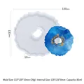 Irregular wave edge resin mold and blue gold foil coaster with precise measurements - SX-DJ-08 Agate Edge Style