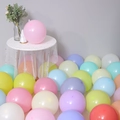 Matte macaron heart latex balloons in pastel pink yellow blue for party decoration - Round Balloons (50pcs) / Macaron Mixed Colors