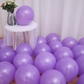 Matte macaron purple heart-shaped latex balloons for wedding and party decoration - Macaron Round Balloons (50pcs) / Purple