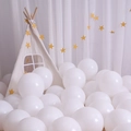 Matte white heart latex balloons for wedding party and birthday scene decoration - Macaron Round Balloons (50pcs) / White