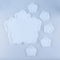 6-piece cherry blossom silicone resin mold set with large flower and small flower designs - Flower Tray Set (1 Large + 5 Small)