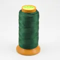 Deep green braided polyester cord roll for DIY jewelry making and handmade crafts - Dark Green