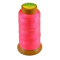 Polished fluorescent rose pink polyester braided cord for DIY jewelry and sewing crafts - Fluorescent Rose Red