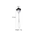 Narcissus flower shaped stainless steel coffee spoon in polished silver 12.5cm 13g - Balloon Flower Coffee Spoon / Silver