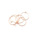 DIY rose gold earring hoop accessory with minimalist round circle loop design for beads - 20mm / Rose Gold