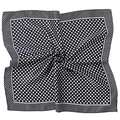Elegante foulard quadrato in raso nero a pois bianchi con consistenza setosa - Classico a pois bianco e nero (#11)