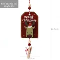 Weihnachtlicher Rentier-Holzanhänger mit Merry Christmas Schild und kleiner Holzklammer - Roter Rentier Fotoclip