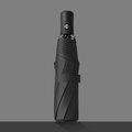 Classic solid black automatic folding umbrella with high-density matte sunshade fabric - 8 Bone Automatic Black Glue Black