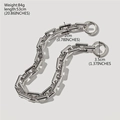 Replacement silver metal chain strap for handbags with circular rings 53cm long - 53cm/84g / BM-55S Silver