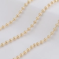 Γυαλισμένη αλυσίδα με μπίλιες χρυσού 18K για DIY βραχιόλια και κολιέ - Στυλ Στρογγυλή Χάντρα