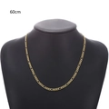 Men's hip-hop style 60cm golden long chain necklace displayed on a black mannequin - 60CM / Gold