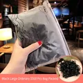 1000 pieces of black elastic hair bands for kids in a portable frosted waterproof bag - Pure Black Large Standard Bagged