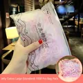 1000pcs large jelly colored elastic hair ties in a frosted zip bag for kids - Jelly Color Large Standard Bagged