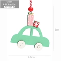 Addobbo natalizio in legno auto verde con dettaglio pacchetto regalo e fiocchi - Verde