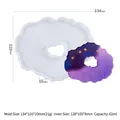 Irregular cloud-shaped silicone resin mold with galaxy finish coaster sample - SX-DJ-11 Cloud with Hole