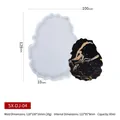 Irregular wavy silicone coaster mold with black marble finish diy resin tray tool - SX-DJ-04 Irregular Rock Texture