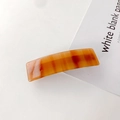 Minimalist 8.5cm acetate hair clip featuring a vintage amber tortoiseshell pattern - Coffee (Vertical Stripes)