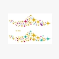Metallic gold star freckle face tattoos in pink, purple and blue tones for parties - 10.5*15cm Face Sticker / VS002 (Colorful Star Dots)