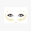 Gold star and dot temporary freckle facial tattoo stickers for parties model VS-012 - 10.5*15cm Face Sticker / VS012 (Gold Dense Stars)