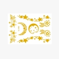 Temporary gold foil freckle face tattoo stickers with golden stars and moons VS-008 - 10.5*15cm Face Sticker / VS008 (Gold Heart Star Moon)