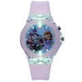 Pink glowing kids digital watch with silicone strap and cartoon princess castle dial - Pink Magic Princess
