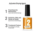 Nail dipping powder activator 12ml in white bottle with orange label for manicure - Step 2 Activator