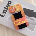 Set of 10 thin black hair elastics with super elasticity for women in minimalist style - Black (5#黑色)