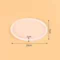 Oval silicone mold for resin casting with 10cm x 7cm dimensions in translucent white - 10*7cm Oval 60-350
