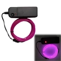 Pink EL wire kit with battery pack controller for luminous stage performance decorations - 3M / Purple