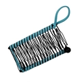 Sky blue elastic banana hair clip with black comb teeth for quick hairstyling - 20 Teeth / Lake Blue