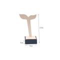 Navy blue and beige brushed PU jewelry stand for earrings and rings, 13cm height - Earring Display Stand
