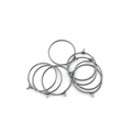 DIY stainless steel beaded round hoop earring components for jewelry making in silver finish - 20mm / Gun Black