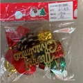 Close-up of Christmas tree ornaments including golden signs and festive pine cones - Multi-pack / Extra Small