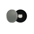 Silver makeup brush cleaner box with charcoal sponge and white cat shaped center insert - Cat Style Set