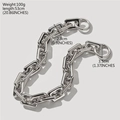 Polished silver metal chunky chain strap replacement for bags 53cm length 100g weight - 53cm/100g / BL-55S Silver