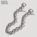 Grobe Metallkette in Silber für Handtaschen 65 cm Länge mit runden Ringen - BR-65S Silber