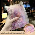 Pack of 2500 colorful jelly-colored elastic hair bands for kids in a frosted zipper bag - Jelly Mixed Color Small Economy Bagged