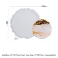 Round wavy edge silicone coaster mold for resin casting with translucent finish - SX-DJ-06 Round Wave