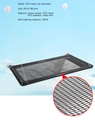 Détail du hamac pour chat en maille PVC noire, 67x39,5 cm, supportant jusqu'à 25kg - Tube Noir Grille PVC / Jeu de ventouses à vis et droites