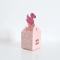Pink flamingo themed Christmas gift box with snowflake patterns and festive message - Flamingo / 8.5*8.5*10cm / Pink