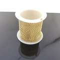 Catena a croce in acciaio inossidabile dorato in rotolo per gioielli fai da te su fondo nero - 0.5x2.0mm / Oro 18K