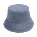 Winter faux mink fur bucket hat in dusty blue, warm thick plush windproof fisherman cap - Adult 58CM / Blue