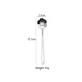Silver stainless steel cherry blossom spoon measuring 12.1cm and weighing 13g - Daisy Coffee Spoon / Silver