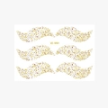 Sparkling gold glitter eye shadow stickers VS-004 for party and carnival makeup - 10.5*15cm Face Sticker / VS004 (Gold Glitter Waves)