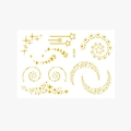 Golden star and moon freckle tattoo sticker VS-009 for makeup parties and festivals - 10.5*15cm Face Sticker / VS009 (Gold Glitter Star Moon)