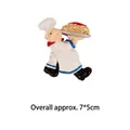 Imán de nevera 3D de resina con diseño de chef y pasta, aprox. 7x5cm - Estilo Pasta