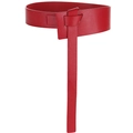 Fashionable red wide faux leather waist belt with unique knot design for women dresses - Red