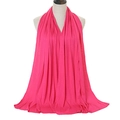 Elastic rose pink modal headscarf and shawl with a soft texture for women - 26# Rose Red