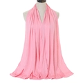 Breathable pink mercerized cotton headscarf shawl in premium elastic modal fabric - Pink